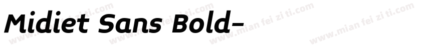 Midiet Sans Bold字体转换